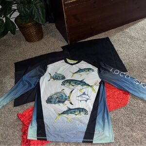 Fish Graphic Long Sleeve Shirt